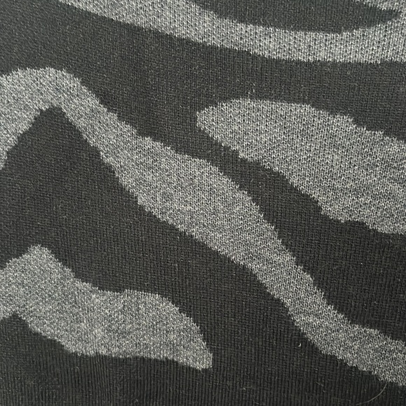 Anthropologie Black and Gray Zebra Print Sweater. Size XS. - Picture 3 of 3